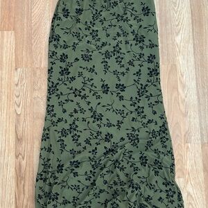 Floral Green Skirt